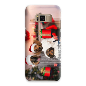 The Christmas Family: Custom 3 Pet Phone Case - Paw & Glory - Dog Portraits - Pet Portraits