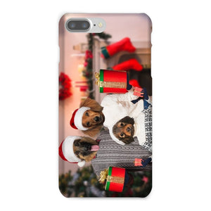 The Christmas Family: Custom 3 Pet Phone Case - Paw & Glory - Dog Portraits - Pet Portraits