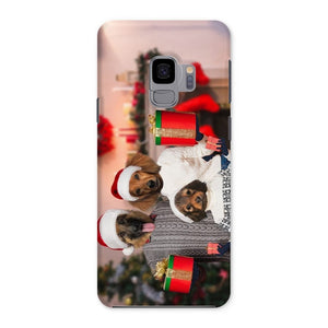 The Christmas Family: Custom 3 Pet Phone Case - Paw & Glory - Dog Portraits - Pet Portraits