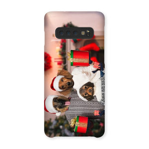 The Christmas Family: Custom 3 Pet Phone Case - Paw & Glory - Dog Portraits - Pet Portraits