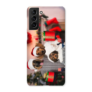 The Christmas Family: Custom 3 Pet Phone Case - Paw & Glory - Dog Portraits - Pet Portraits