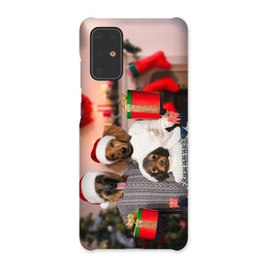 The Christmas Family: Custom 3 Pet Phone Case - Paw & Glory - Dog Portraits - Pet Portraits