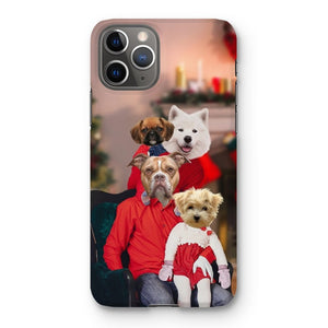 The Christmas Family: Custom 4 Pet Phone Case - Paw & Glory - Dog Portraits - Pet Portraits