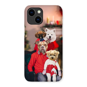 The Christmas Family: Custom 4 Pet Phone Case - Paw & Glory - Dog Portraits - Pet Portraits