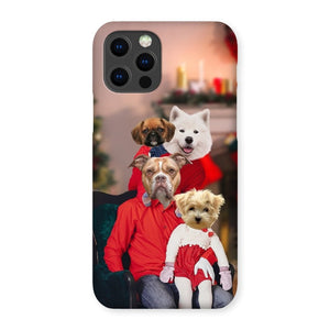 The Christmas Family: Custom 4 Pet Phone Case - Paw & Glory - Dog Portraits - Pet Portraits