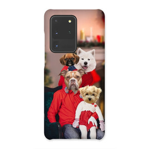 The Christmas Family: Custom 4 Pet Phone Case - Paw & Glory - Dog Portraits - Pet Portraits