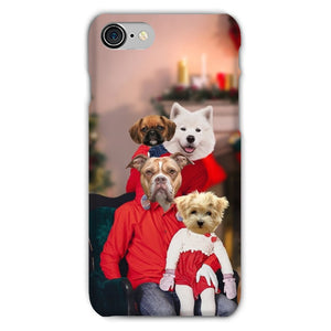 The Christmas Family: Custom 4 Pet Phone Case - Paw & Glory - Dog Portraits - Pet Portraits