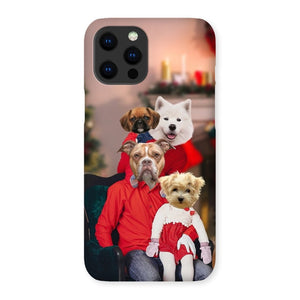 The Christmas Family: Custom 4 Pet Phone Case - Paw & Glory - Dog Portraits - Pet Portraits