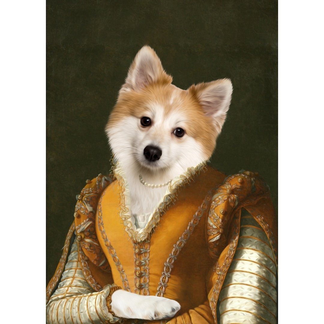 The Classy Lady: Custom Digital Download Pet Portrait - Paw & Glory - Dog Portraits - Pet Portraits