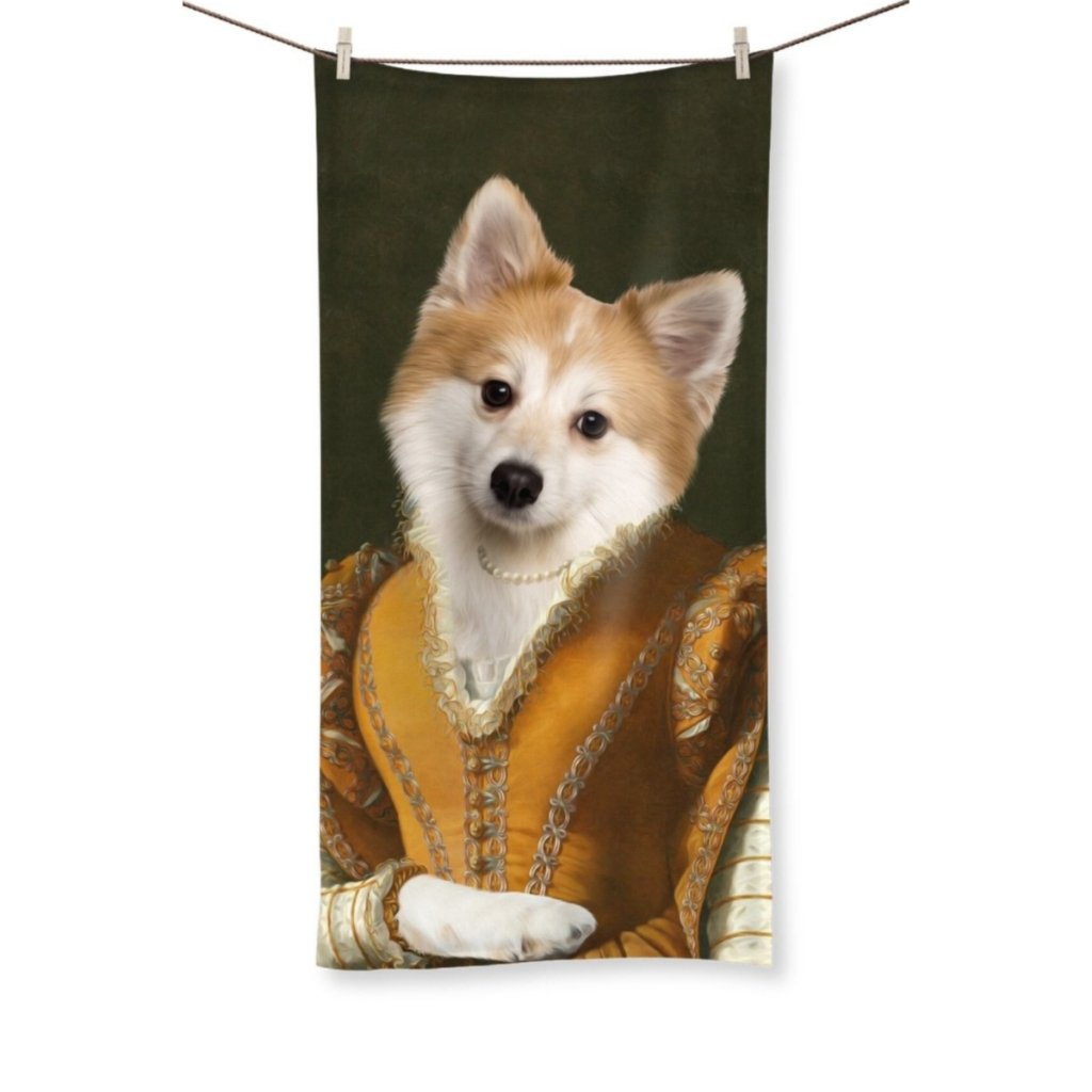 The Classy Lady: Custom Pet Towel - Paw & Glory - Dog Portraits - Pet Portraits