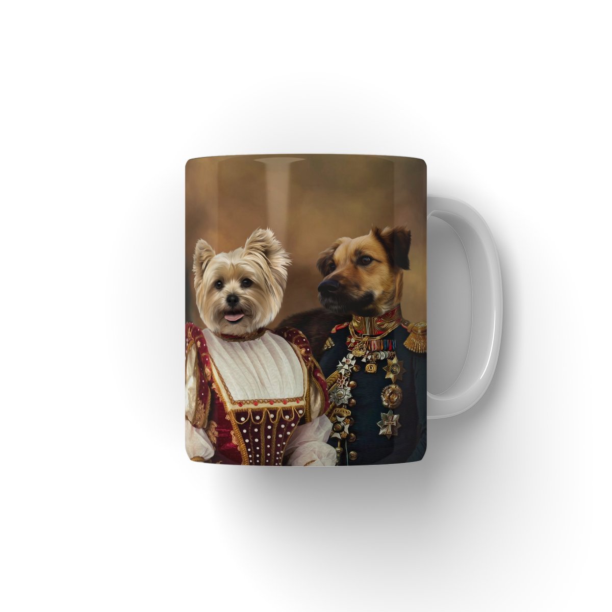 The Classy Pair: Custom Pet Coffee Mug - Paw & Glory - Dog Portraits - Pet Portraits