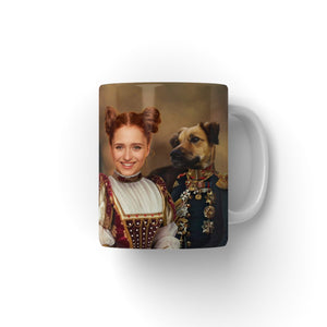 The Classy Pair: Custom Pet & Owner Coffee Mug - Paw & Glory - Dog Portraits - Pet Portraits