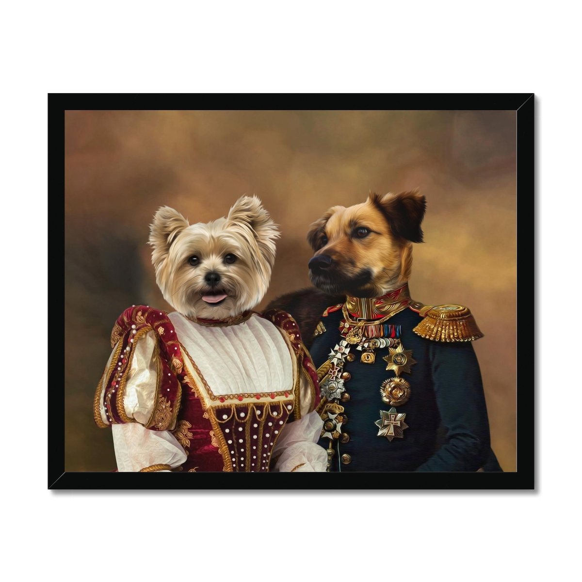 The Classy Pair: Custom Pet Portrait - Paw & Glory - Dog Portraits - Pet Portraits