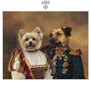 The Classy Pair: Custom Pet Puzzle - Paw & Glory - Dog Portraits - Pet Portraits