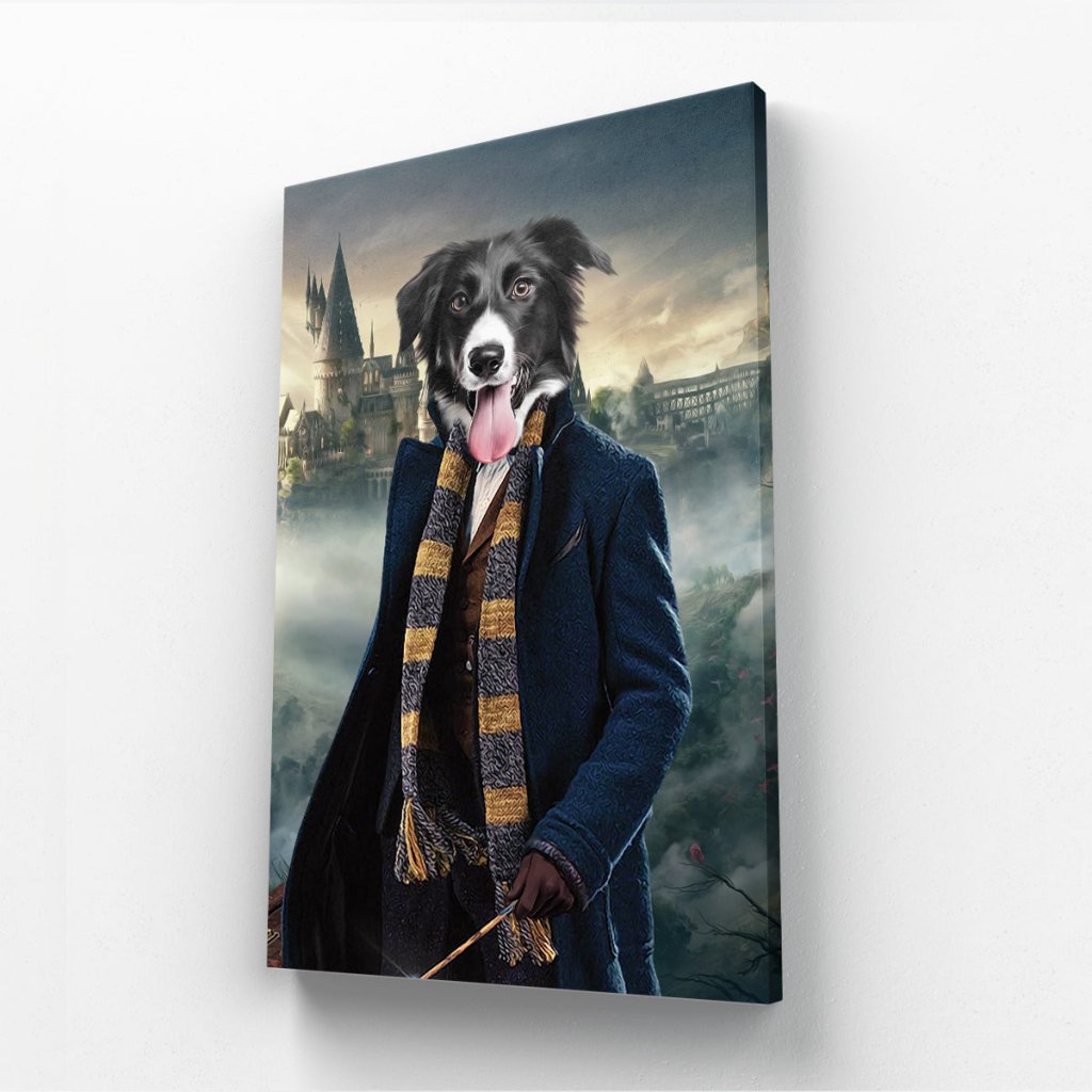 The Clever Wizard (Harry Potter Inspired): Custom Pet Canvas - Paw & Glory - Dog Portraits - Pet Portraits