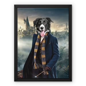 The Clever Wizard (Harry Potter Inspired): Custom Pet Canvas - Paw & Glory - Dog Portraits - Pet Portraits