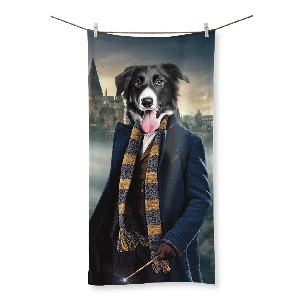 The Clever Wizard (Harry Potter Inspired): Custom Pet Towel - Paw & Glory - Dog Portraits - Pet Portraits