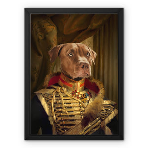 The Colonel: Custom Pet Canvas - Paw & Glory - Dog Portraits - Pet Portraits