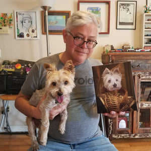 The Colonel: Custom Pet Canvas - Paw & Glory - Dog Portraits - Pet Portraits