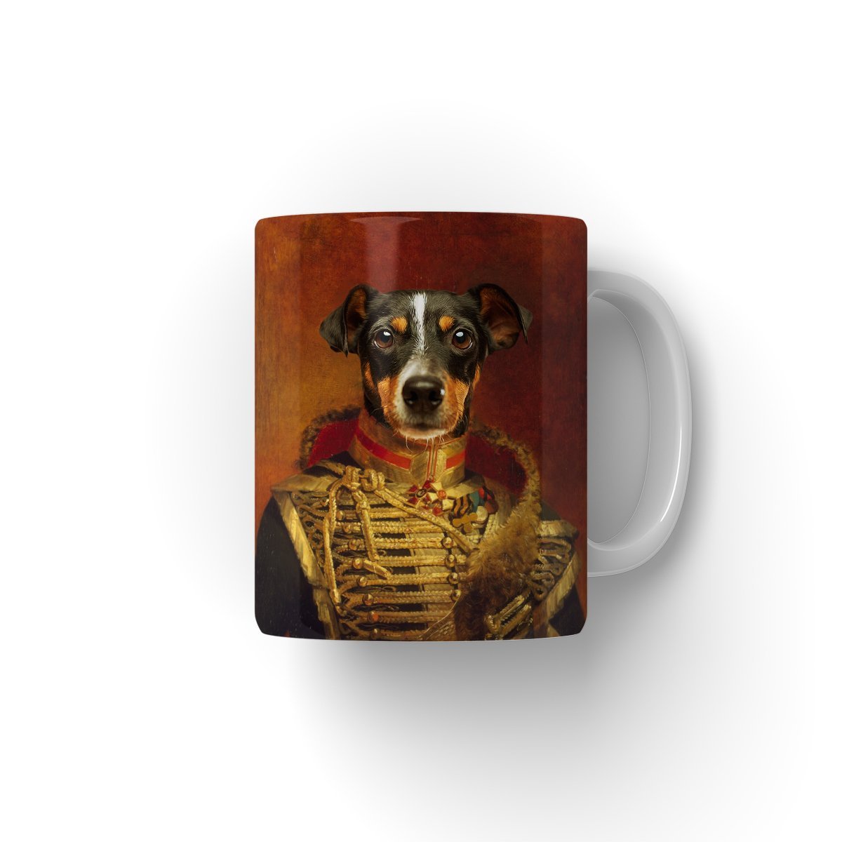 The Colonel: Custom Pet Coffee Mug - Paw & Glory - Dog Portraits - Pet Portraits