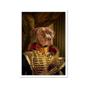 The Colonel: Custom Pet Portrait - Paw & Glory - Dog Portraits - Pet Portraits