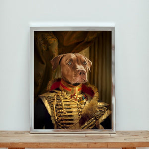 The Colonel: Custom Pet Poster - Paw & Glory - Dog Portraits - Pet Portraits