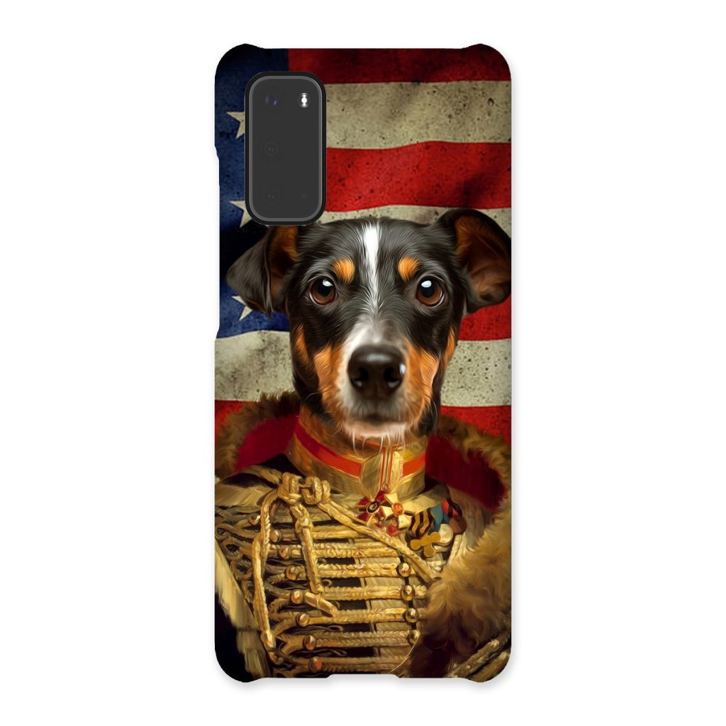 The Colonel USA Flag Edition: Custom Pet Snap Phone Case - Paw & Glory - Dog Portraits - Pet Portraits