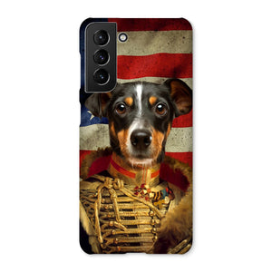 The Colonel USA Flag Edition: Custom Pet Snap Phone Case - Paw & Glory - Dog Portraits - Pet Portraits