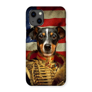 The Colonel USA Flag Edition: Custom Pet Snap Phone Case - Paw & Glory - Dog Portraits - Pet Portraits