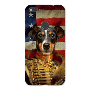 The Colonel USA Flag Edition: Custom Pet Snap Phone Case - Paw & Glory - Dog Portraits - Pet Portraits