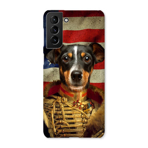 The Colonel USA Flag Edition: Custom Pet Snap Phone Case - Paw & Glory - Dog Portraits - Pet Portraits