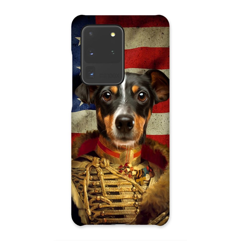 The Colonel USA Flag Edition: Custom Pet Snap Phone Case - Paw & Glory - Dog Portraits - Pet Portraits