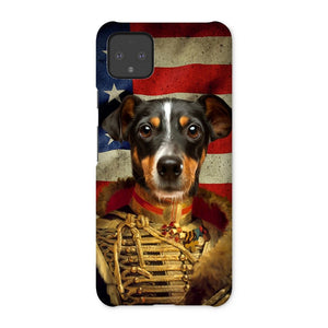 The Colonel USA Flag Edition: Custom Pet Snap Phone Case - Paw & Glory - Dog Portraits - Pet Portraits