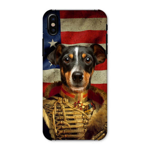 The Colonel USA Flag Edition: Custom Pet Snap Phone Case - Paw & Glory - Dog Portraits - Pet Portraits