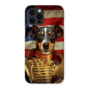 The Colonel USA Flag Edition: Custom Pet Snap Phone Case - Paw & Glory - Dog Portraits - Pet Portraits