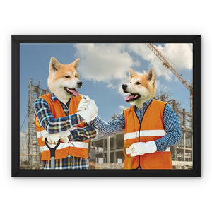 The Construction Workmates: Custom Pet Canvas - Paw & Glory - Dog Portraits - Pet Portraits