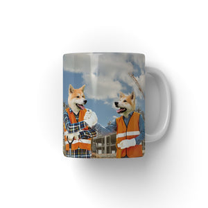 The Construction Workmates: Custom Pet Coffee Mug - Paw & Glory - Dog Portraits - Pet Portraits