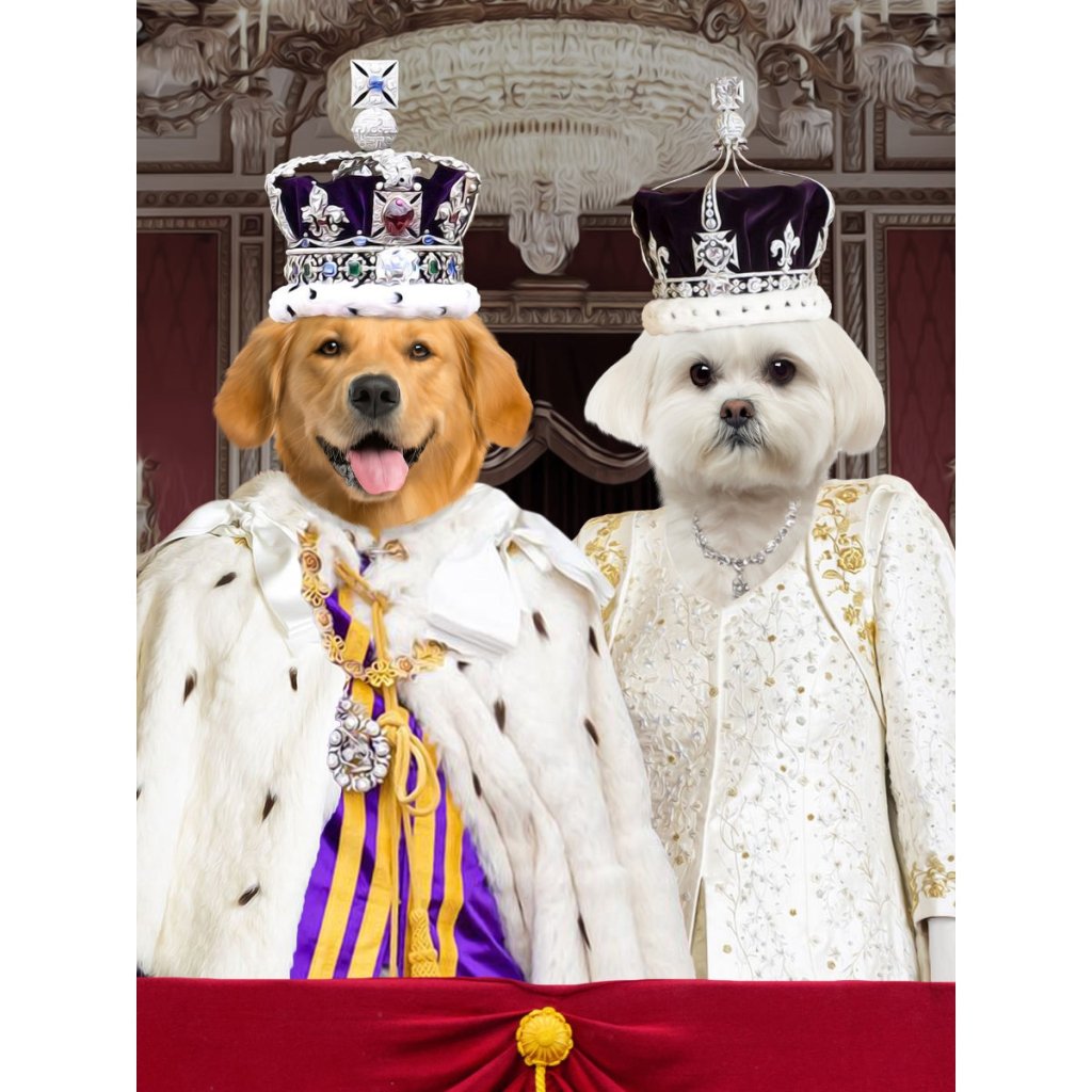 The Coronation Couple: Custom Digital Download Pet Portrait - Paw & Glory - Dog Portraits - Pet Portraits