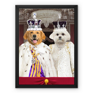 The Coronation Couple: Custom Pet Canvas - Paw & Glory - Dog Portraits - Pet Portraits