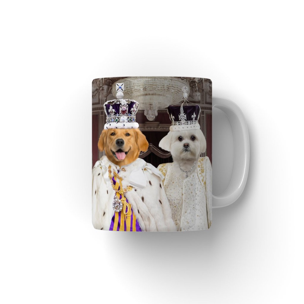 The Coronation Couple: Custom Pet Coffee Mug - Paw & Glory - Dog Portraits - Pet Portraits