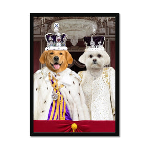 The Coronation Couple: Custom Pet Portrait - Paw & Glory - Dog Portraits - Pet Portraits