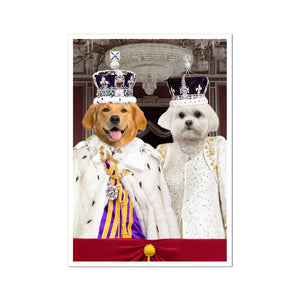 The Coronation Couple: Custom Pet Portrait - Paw & Glory - Dog Portraits - Pet Portraits