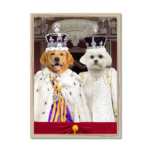 The Coronation Couple: Custom Pet Portrait - Paw & Glory - Dog Portraits - Pet Portraits