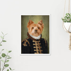 The Count: Custom Pet Poster - Paw & Glory - Dog Portraits - Pet Portraits