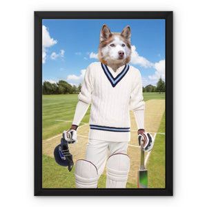 The Cricket Prodigy: Custom Pet Canvas - Paw & Glory - Dog Portraits - Pet Portraits