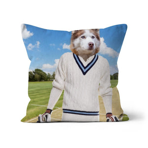 The Cricket Prodigy: Custom Pet Pillow - Paw & Glory - Dog Portraits - Pet Portraits