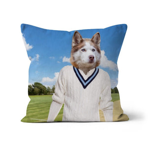 The Cricket Prodigy: Custom Pet Pillow - Paw & Glory - Dog Portraits - Pet Portraits