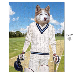 The Cricket Prodigy: Custom Pet Puzzle - Paw & Glory - Dog Portraits - Pet Portraits