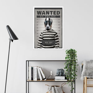 The Criminal: Animal Art Poster - Paw & Glory - Dog Portraits - Pet Portraits