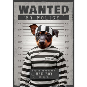 The Criminal: Custom Digital Download Pet Portrait - Paw & Glory - Dog Portraits - Pet Portraits